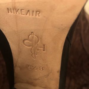 Tall leather black boots